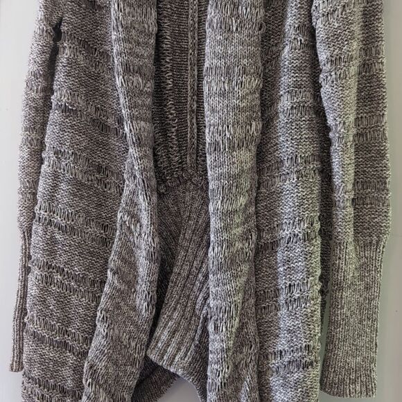 BCBGMAXAZRIA Jane Oversized Heavy Knit Sweater Cardigan Ruched Back Size S - Picture 3 of 16